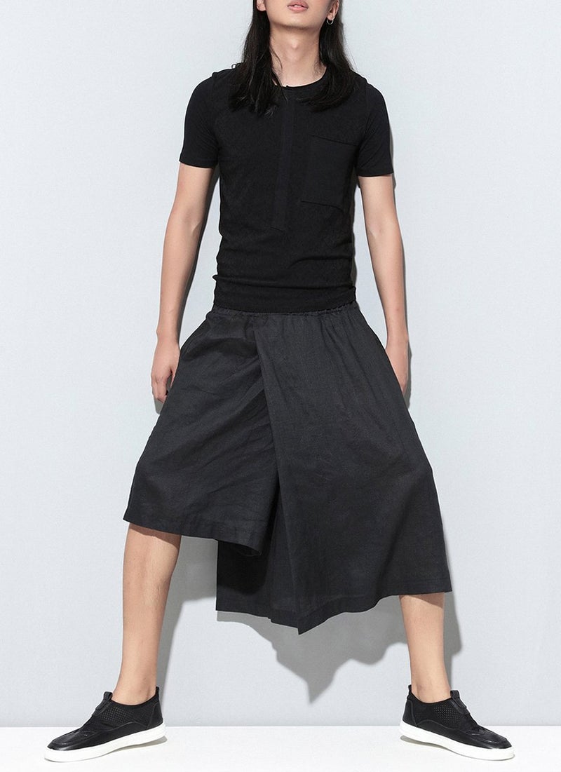ELLAZHU Men Summer Casual Wide Leg Capri Pants GYM136, One Size - Image 5